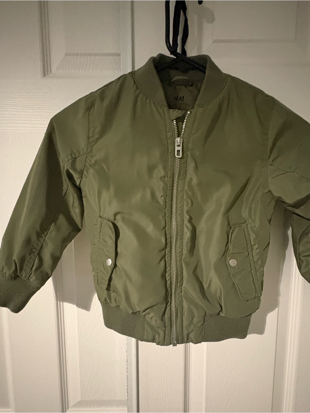 H&M Kids Olive Green Puffer Bomber Jacket